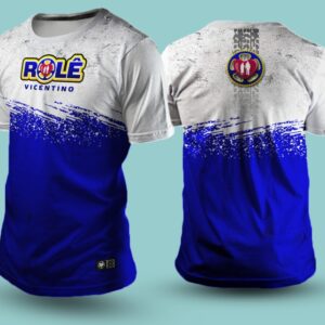 Camiseta Azul e Branca - TAMANHO M